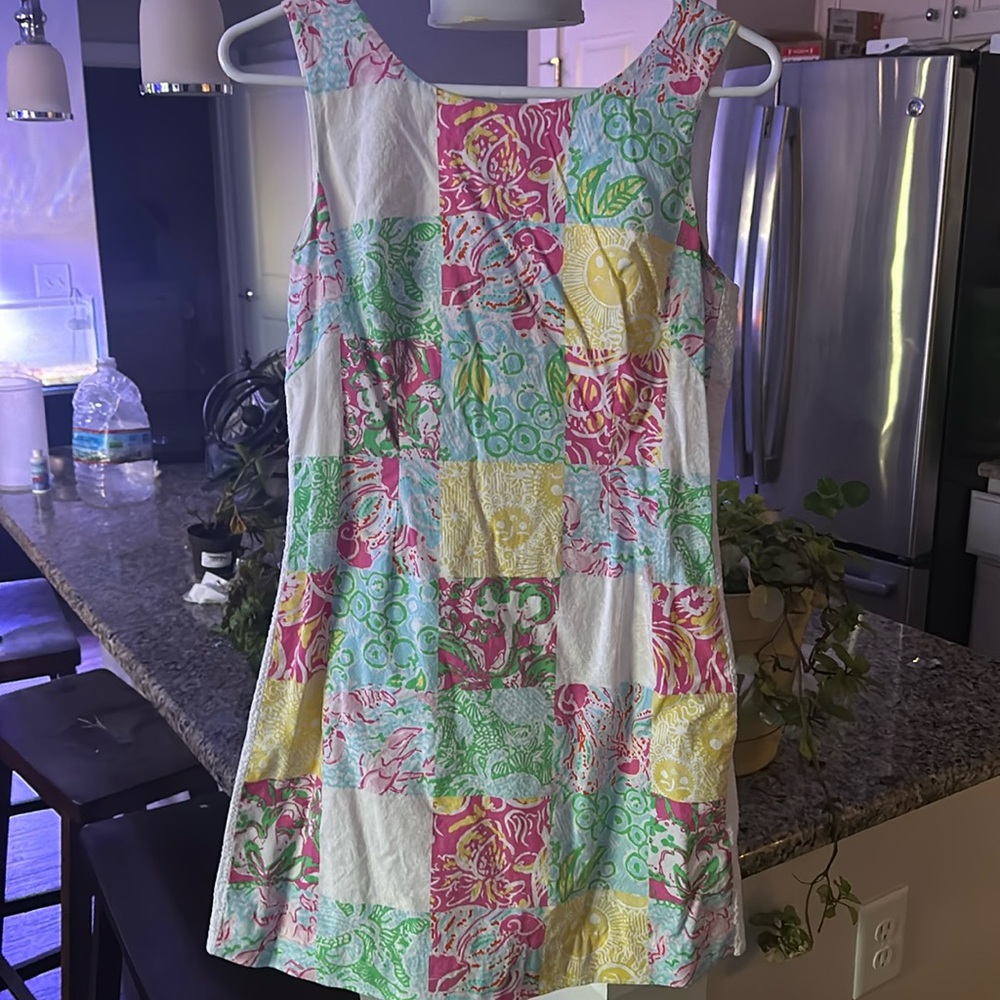 Lilly Pulitzer White Label Multi Patchwork Dress - image 1